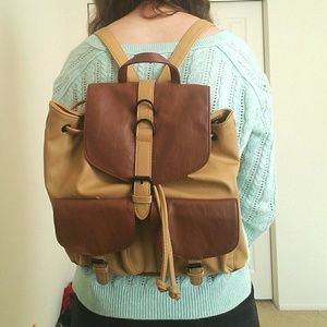 Steve Madden Drawstring Backpack with Snap Closure